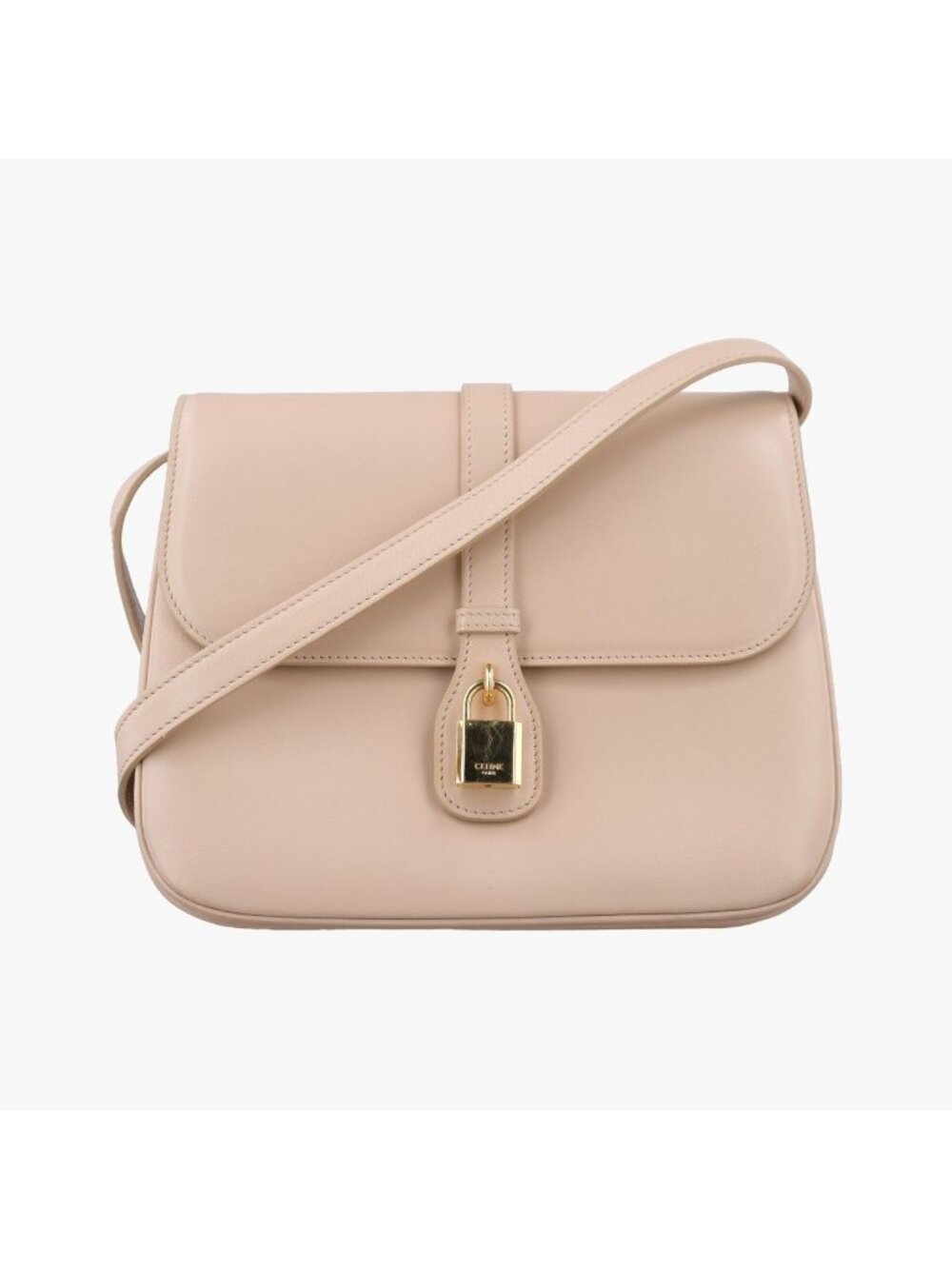Celine Taboo Medium Beige Leather Shoulder Bag